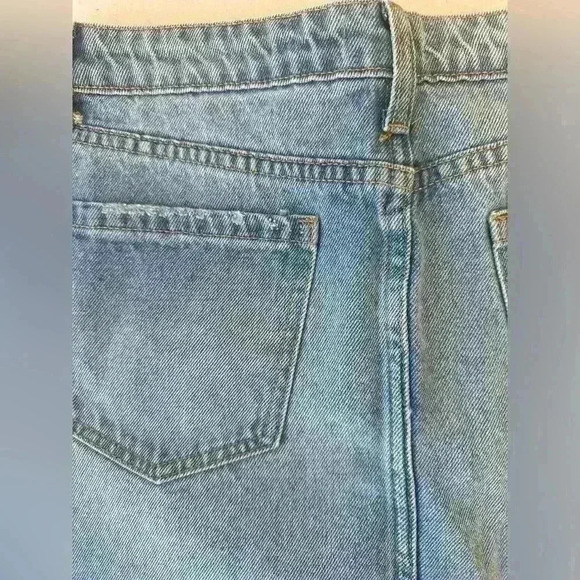 ABOUND LIGHT DENIM DISTRESSED JEAN mini SKIRT Size 29 NORDSTROM RACK - Picture 6 of 12